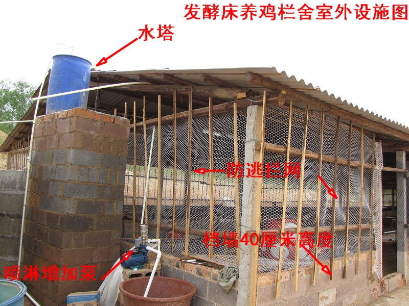 发酵床养鸡栏舍功能设施介绍